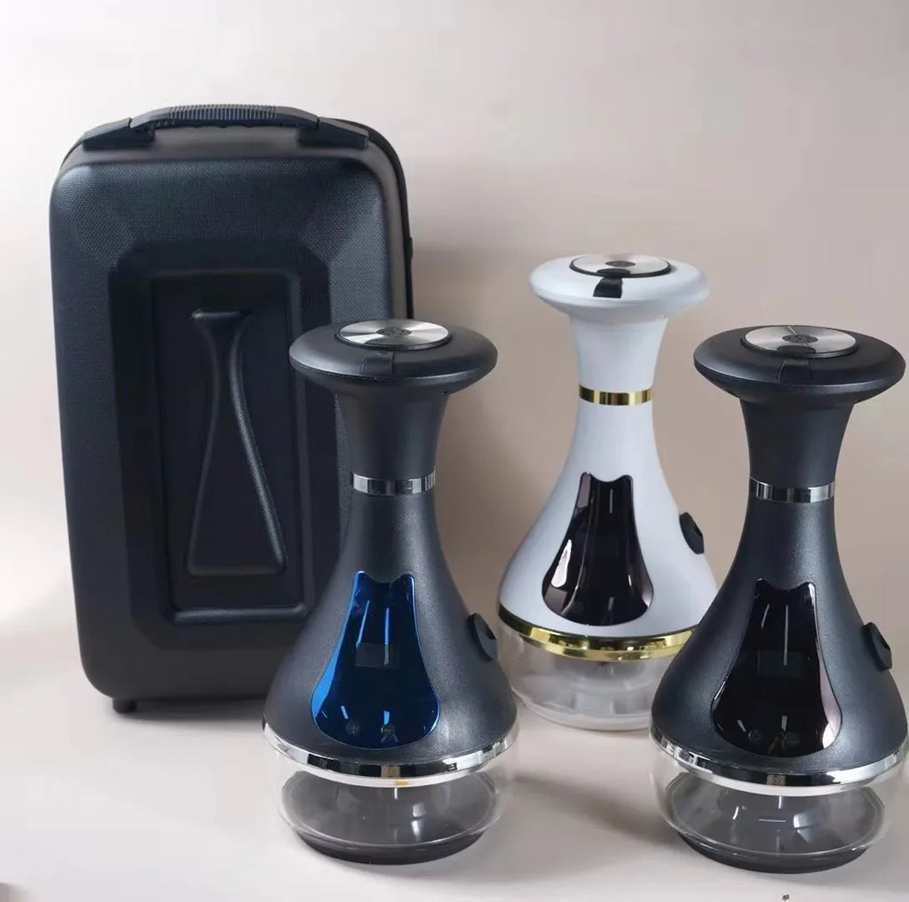 Rechargeable Smart Electronic Hookah with LED Display for Herbal Use Fast Heating Portable Electronic Shisha Kit